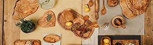 Naturally Med - Olive Wood Cutting Board/Cheese Board - 14 inch - WoodArtSupply