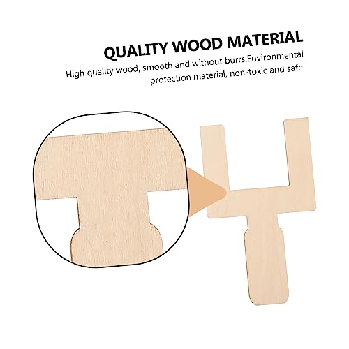 TEHAUX 40pcs Signboard Wood Piece Soccer Ornaments Football Wood Slice Unfinished Wood Helmet Blank Ornaments Sports Accessories Rugby Signage Making TEHAUX
