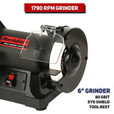 Bucktool Low Speed Bench Belt Grinder Combo, 2.1A 1x30 inch Belt & 6 inch Grinder, 1/3 HP Low Speed Bench Belt Disc Sander Combo for Knife Making, Bucktool