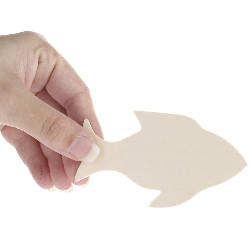 Pack of 24 Unfinished Wood Fish Cutouts by Factory Direct Craft - Fish Blank Wooden DIY Shapes for Scouts, Camps, Vacation Bible School, & Birthday Factory Direct Craft