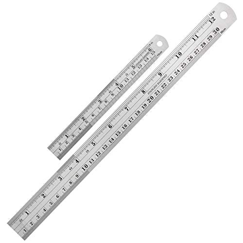 Mr. Pen Steel Rulers, 6 inch and 12 inch Metal Rulers, Pack of 2 Mr. Pen