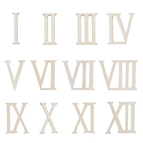 Healifty 24 Sets Roman Numerals 16 Patch 3 Inch Wood Letters Wood Letters Embellishment Ornament Crafts Wood Roman Numerals Unfinished Wood Cutouts Healifty