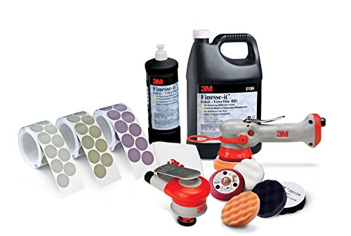 Cubitron II 3M Mini Random Orbital Nib Sander - Pneumatic Palm Sander - For Automotive Paint Repair - Air Powered Tool - 1.25", 3/16 " Orbit - 20244 Cubitron II
