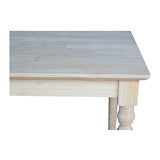 International Concepts Square Solid Wood Top Table with Turned Legs, 30-Inch IC International Concepts
