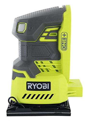 Ryobi P440 One+ 18V Lithium Ion 12,000 RPM 1/4 Sheet Palm Sander w/ Onboard Dust Bag and Included Sanding Pads (Battery Not Included, Power Tool