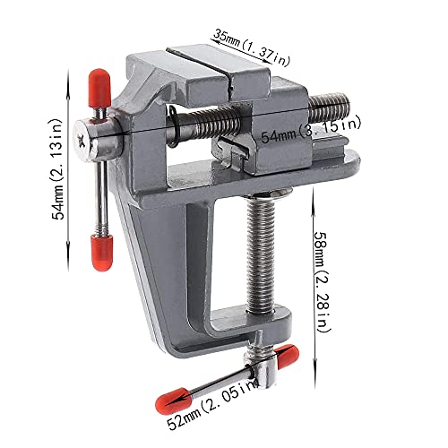 Foitech Bench Clamps,Mini Table Bench Vise Swivel Lock Clamp Craft Hobby Craft Repair Tool Adjustable Portable Work Bench Vise Tool Drill - WoodArtSupply