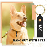 Wavyknot 200 Pack Personalized Leather Keychain Leather Kit PU Leather Keychain Blanks with Key Rings and Rivets Key Chain Blanks for DIY Craft Laser Wavyknot