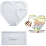 WORFACE Large Heart Photo Frame Resin Molds Picture Frame Silicone Molds, Epoxy Resin Picture Frame Mold for DIY Art Craft, Home Decor, Table WORFACE