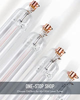 OMTech 80W CO2 Laser Tube for Laser Engraver & Cutter Machine, 1250mm 80mm Dia Laser Cutter Tube with Borosilicate Glass 10000hr MTTF, Laser Cutting OMTech