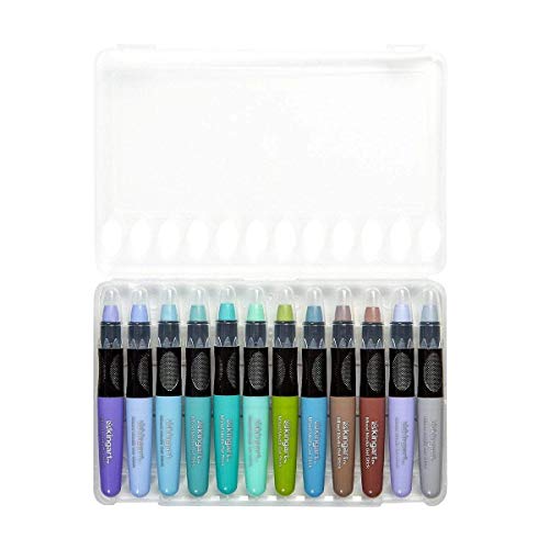 KINGART 583-24 Pastel GEL STICK Set, Artist Pigment Crayons, 24 Unique Colors, Water Soluble, Creamy, and Odorless, Use on Paper, Wood, Canvas and - WoodArtSupply