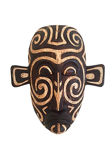 OMA African Mask Wood Carved African Tribal Wall Art Decor For Love And Fortune - Large Size