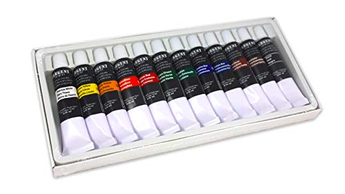 Sargent Art 23-0501, Acrylic Tube Paint, 12ml, 12 Colors, Use with Canvas, Wood, Craft Projects, Perfect for Beginning Artists to Students and - WoodArtSupply