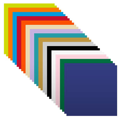 YOFONE Smart Permanent Vinyl for Cricut Explore 3 & Maker 3, Assorted Colors Vinyl Adhesive Bundle, 30 Sheets 13in x 13in YOFONE