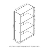 Furinno Basic 3-Tier Bookcase Storage Shelves, Dark Brown FURINNO