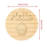 KESYOO Home Decor Interchangeable Seasonal Welcome Sign DIY Unfinished Wood Front Door Sign Farmhouse Wall Hanger Plaque Board For Festival KESYOO