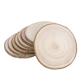 Natural Round Wood Slices 8 Pack 9-10 inches Unfinished Wood kit Circles DIY Crafts Wood Ornament Discs FORACKS