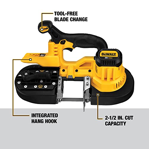 DEWALT 20V MAX* Portable Band Saw, Tool Only (DCS371B) - WoodArtSupply