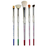 Royal & Langnickel Soft Grip 5pc Assorted Hair Texture Paint Brush Set, Includes - Deerfoot, Comb, Mop & Fan Brushes Royal & Langnickel
