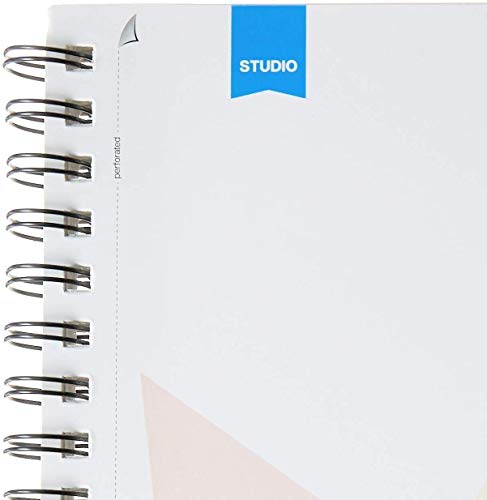 KINGART 600-2 Mixed Media SKETCHBOOKS, 5.5 x 8.5 Inches, 60-Sheet Spiral Bound Drawing Pads, Micro-Perforated, for Wet and Dry Media, Pack of 2 KINGART