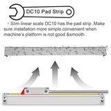 IP55 Linear Scale Encoder 5um 420mm (16") Travel Length for Lathe Machine Milling Machine DRO Tools Baykunl