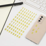 7 Sheets Mini Number Stickers for Nail Art, Self Adhesive Gold Small Glitter Alphabet Letter Sticker Set 0-9 for Epoxy Resin Casting Gift Scrapbooks Mozeat Lens