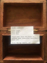 New Age Imports, Inc. GIFT IDEAS~ Floral Carved Handmade Wooden Box 4 inches by 6 inches~Ideal for storing Jewelry, Coins, Tartot cards, Small New Age Imports, Inc.