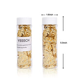 Yeeech Imitation Gold Foil Flakes for Resin Decoration Stickers for Nails Face Eyes Hair DIY Painting Crafts Makeup Body Art Yeeech