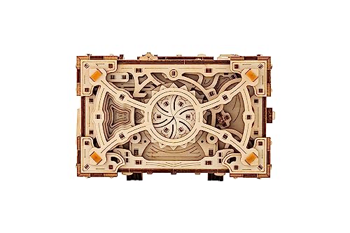 Wood Trick Enigma Chest 3D Puzzle Box - Challenging Wooden Mechanical Model Kit for Adults and Kids - WoodArtSupply