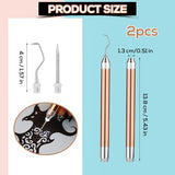 2pcs Led Weeding Tools for Vinyl, Lighted Vinyl Weeding Tool with Hook Craft Weeding Tools for Removing Iron on Vinyl Paper Scrapbooking Cutting PEUTIER