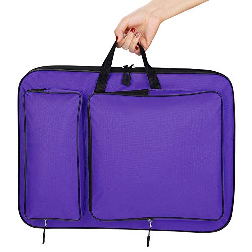 ITODA A3 Art Portfolio Carry Case Bag Drawboard Tote Handheld Storage Portable Shoulder Lightweight Box for 8k Sketch Pad Artist Drawing Painting - WoodArtSupply