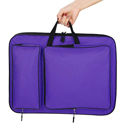 ITODA A3 Art Portfolio Carry Case Bag Drawboard Tote Handheld Storage Portable Shoulder Lightweight Box for 8k Sketch Pad Artist Drawing Painting - WoodArtSupply