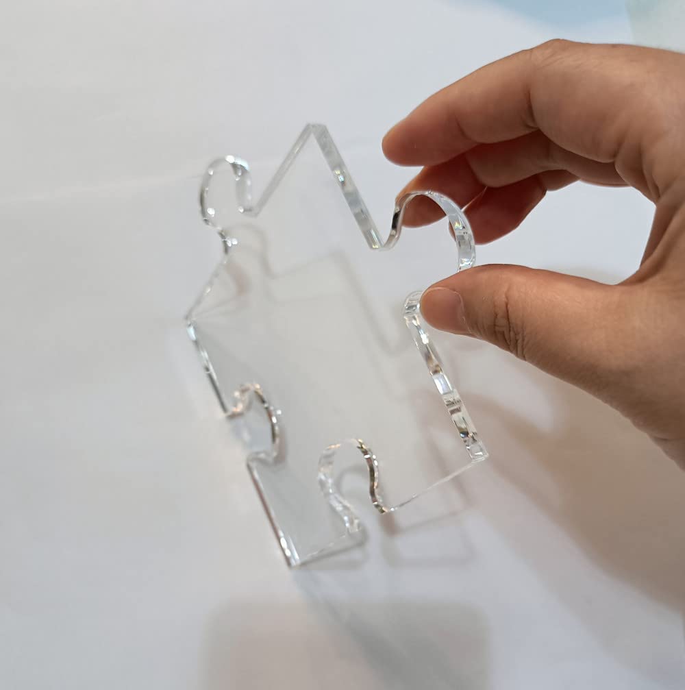 Acrylic Router Template,Puzzle Piece Serving Board Router Template for Charcuterie Home Kitchen Cutting Board Handle (Large) Yuxuanish