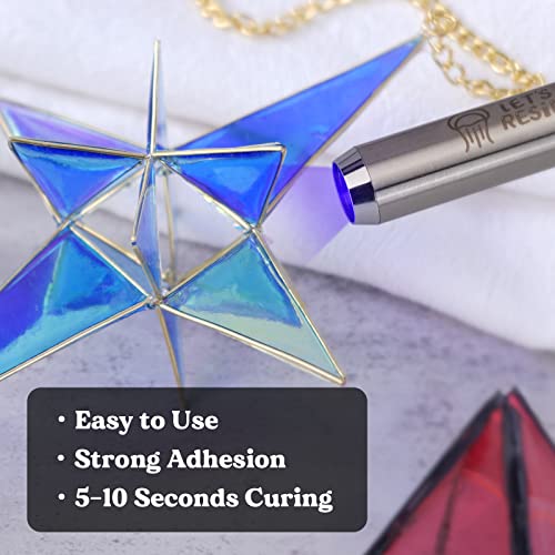 LET'S RESIN UV Resin Kit with Light, Bonding&Curing in Seconds, 30g UV Resin Kit with UV Flashlight for Welding, Jewelry UV Glue Adhesive for Plastic LET'S RESIN