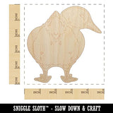 Fluffy Duck Butt Looking Behind Unfinished Wood Shape Piece Cutout for DIY Craft Projects - 1/8 Inch Thick - 4.70 Inch Size Sniggle Sloth