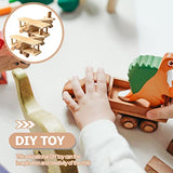 Kisangel Toddler Toys Boy Toys Boy 2 Sets Wooden Airplane Craft Model 3D Unfinished Puzzle DIY Fun Educational Figurine Construction Hobby to Build Kisangel
