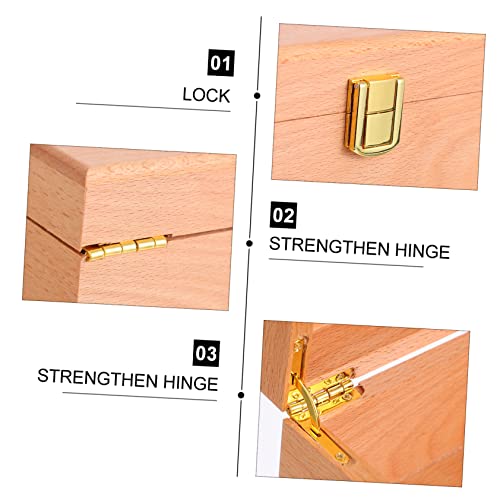 VOSAREA 3 pcs high-end storage wooden box unfinished wooden case wooden jewelry wood holder earring storage organizer jewelery organizer jewelry VOSAREA