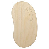 Jelly Bean Solid Unfinished Wood Shape Piece Cutout for DIY Craft Projects - 1/8 Inch Thick - 4.70 Inch Size Sniggle Sloth