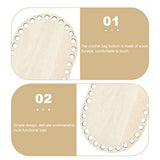 Milisten 4pcs Wooden Basket Bottom Wooden Base Shaper Blank Crochet Base for Thick Yarn DIY Knitting Basket Weaving Supplies Oval Milisten