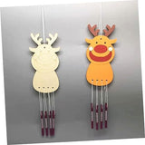 Yardwe 16 Sets Christmas DIY Wind Chime Christmas Tree Ornament Christmas Bell Pendant Xmas Unfinished Wind Chime Wind Chime Craft Kit Ornaments for Yardwe