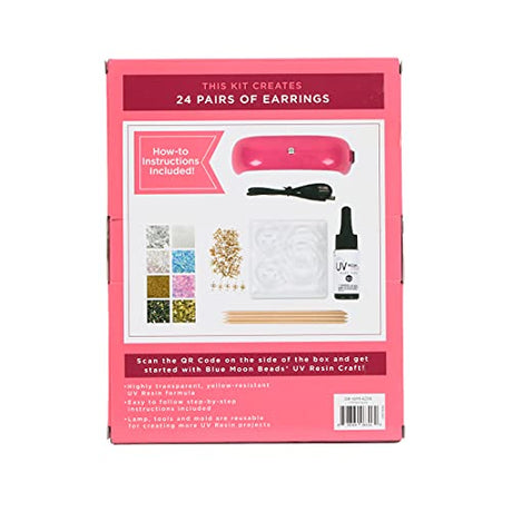 Blue Moon Beads UV Resin Hoop & Stud Earring Jewelry-Making Kit Blue Moon Beads