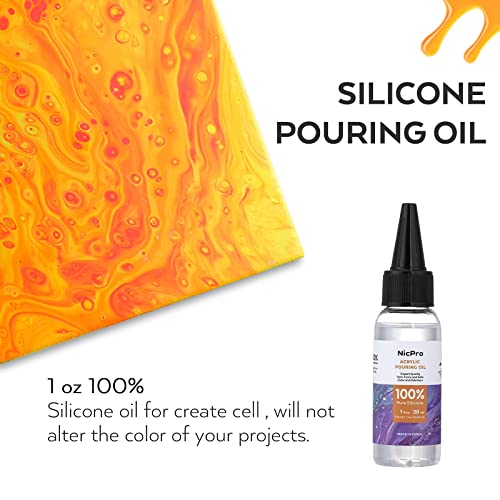  Nicpro 14 Colors 8.45oz Acrylic Pour Paint Supplies