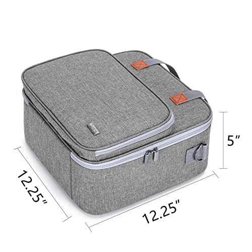 Luxja Double-Layer Carrying Case Compatible with Cricut Die-Cut Machine, 2 Layers Bag Compatible with Cricut Explore Air (Air 2) and Maker (Patent