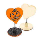 Colorations® Wooden Bobble Heart Note & Photo Holders, Set of 12, Craft for Kids & Fun Home Activities,Keepsake or Give a Personalize Gift, Create Colorations