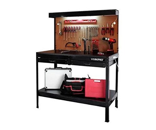 Nessagro WORKPRO Multi Purpose Heavy Duty Workbench with Work Light, Garage, Storage, New .#GH45843 3468-T34562FD152706 - WoodArtSupply