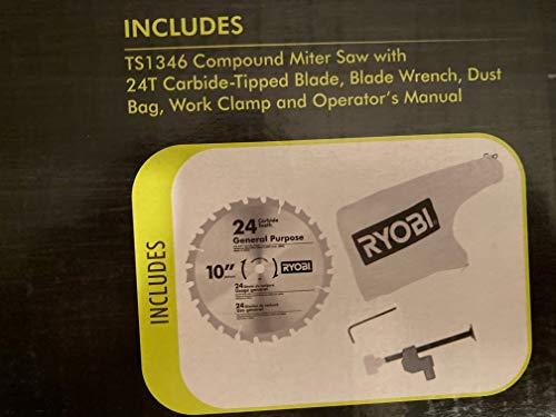 Ryobi 10 in. Compound Miter Saw with10 IN. COMPOUND MITER SAW WITH LED LED RYOBI