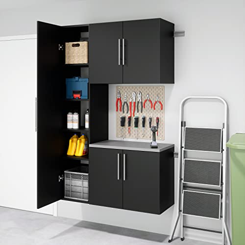 Prepac HangUps 15 in Narrow Garage Storage Cabinet, W x 72" H x 16" D, Black Prepac