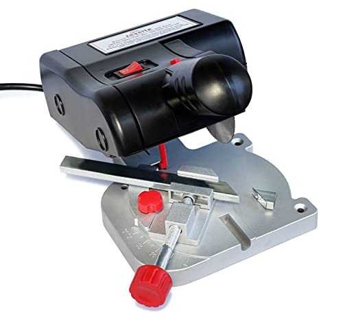 JOUNJIP Mini Miter Cut-Off Chop Saw for Hobby Miniature Model Making, Arrow Shafts, Zinc Stained Glass Came, 223/5.56 Brass - Cuts Max. 1/2"High x JOUNJIP