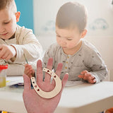 ARTIBETTER 24pcs Blank Horseshoe Wood Chips Wood Trim Handmade Gifts Wood Gifts Horseshoe Wooden Chip Horseshoe Wood Cutout Wooden Circles Unfinished ARTIBETTER