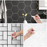 ForFine Grout Pen Restore Tile Grout Line Marker Pens 3 Pack for Kitchen, Bathroom, Parlor, Bedroom, Shower, Balcony Wall and Floor (White) ForFine