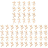 ABOOFAN 60 Pcs Wooden Table Christmas Decor Unfinished Wood Monkey Cutout Shapes Wood Letters Crafts Wood Cutouts for Crafts Unfinished Wooden ABOOFAN